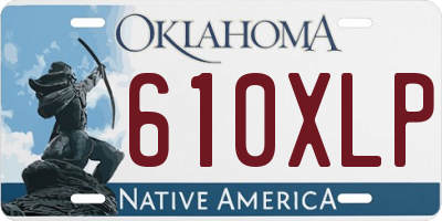 OK license plate 610XLP