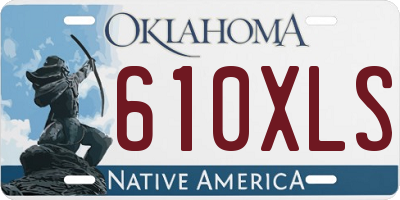 OK license plate 610XLS