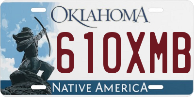 OK license plate 610XMB