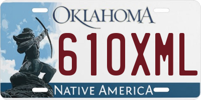 OK license plate 610XML