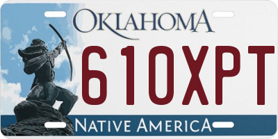 OK license plate 610XPT
