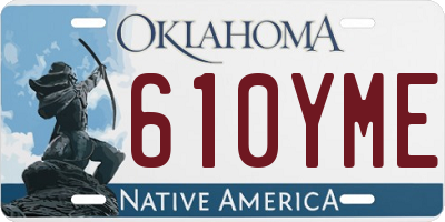 OK license plate 610YME