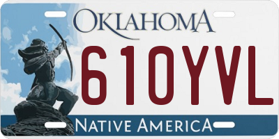 OK license plate 610YVL