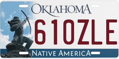 OK license plate 610ZLE