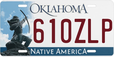 OK license plate 610ZLP