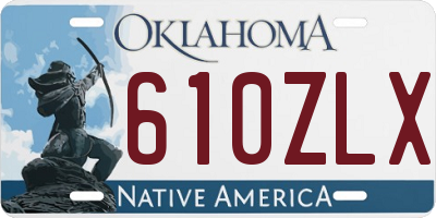 OK license plate 610ZLX