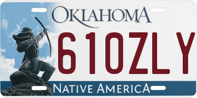 OK license plate 610ZLY