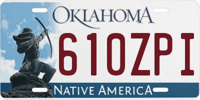OK license plate 610ZPI