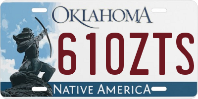 OK license plate 610ZTS