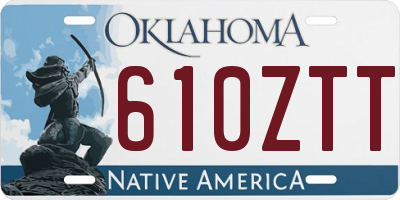 OK license plate 610ZTT