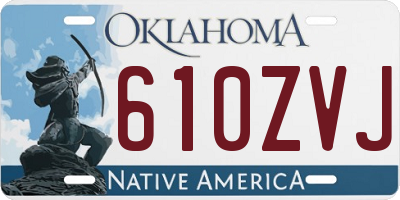 OK license plate 610ZVJ