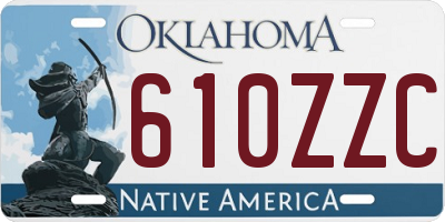 OK license plate 610ZZC