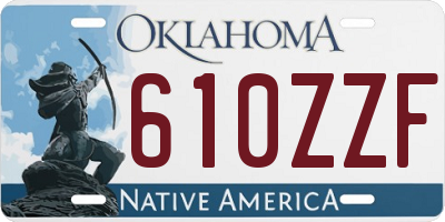 OK license plate 610ZZF