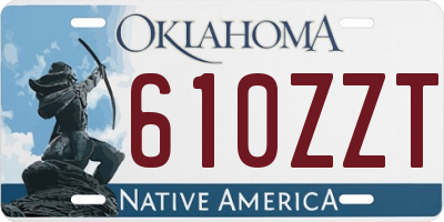 OK license plate 610ZZT