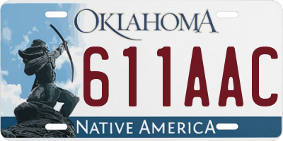 OK license plate 611AAC