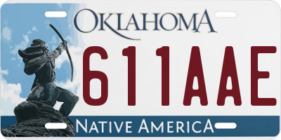 OK license plate 611AAE