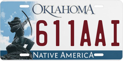 OK license plate 611AAI