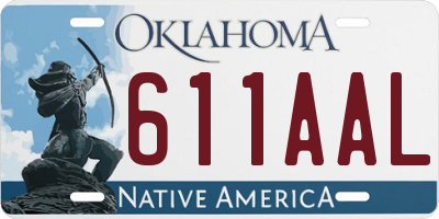 OK license plate 611AAL