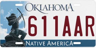 OK license plate 611AAR