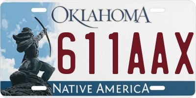 OK license plate 611AAX
