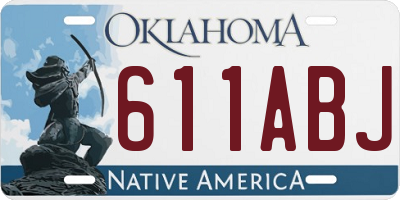 OK license plate 611ABJ