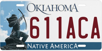 OK license plate 611ACA