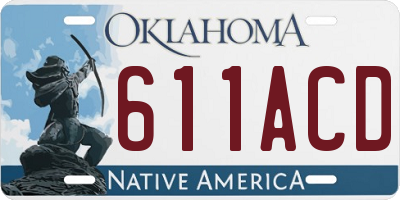 OK license plate 611ACD