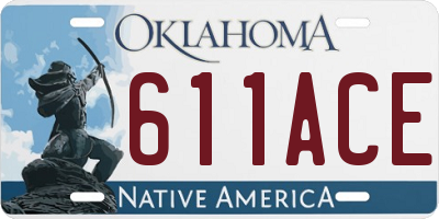 OK license plate 611ACE