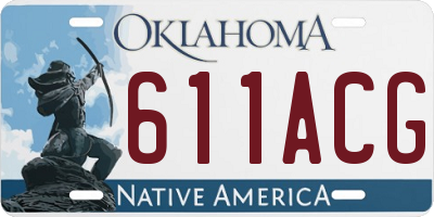 OK license plate 611ACG
