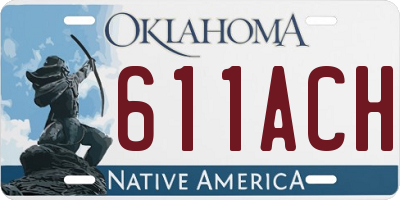 OK license plate 611ACH