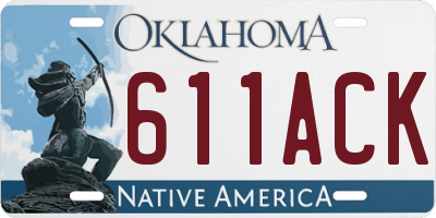 OK license plate 611ACK