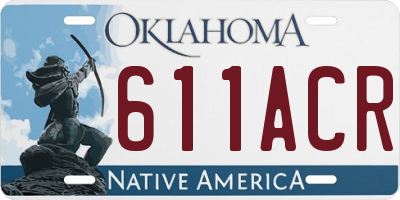 OK license plate 611ACR