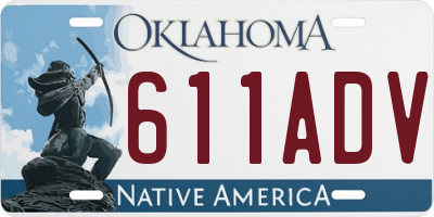 OK license plate 611ADV