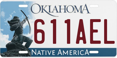 OK license plate 611AEL