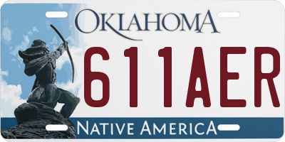 OK license plate 611AER