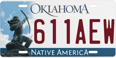 OK license plate 611AEW