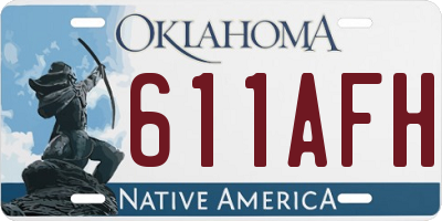 OK license plate 611AFH