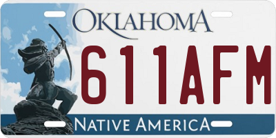 OK license plate 611AFM