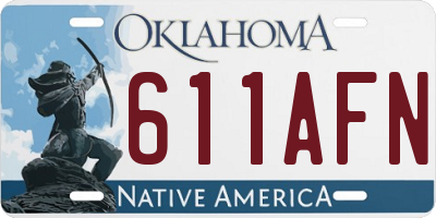 OK license plate 611AFN