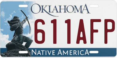 OK license plate 611AFP
