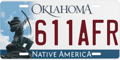 OK license plate 611AFR