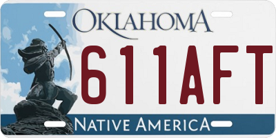 OK license plate 611AFT