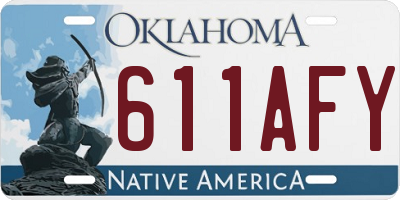 OK license plate 611AFY