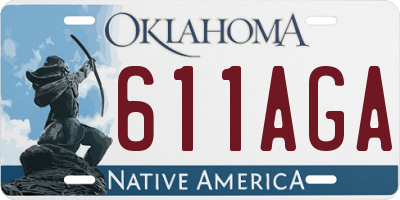 OK license plate 611AGA