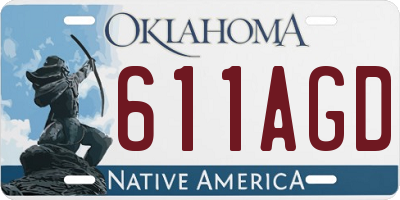 OK license plate 611AGD