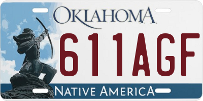 OK license plate 611AGF