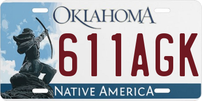 OK license plate 611AGK