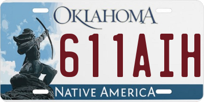OK license plate 611AIH