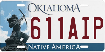 OK license plate 611AIP