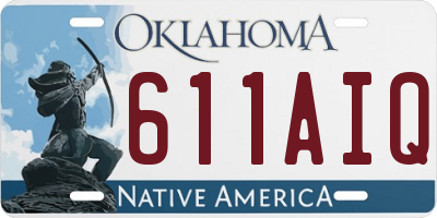 OK license plate 611AIQ